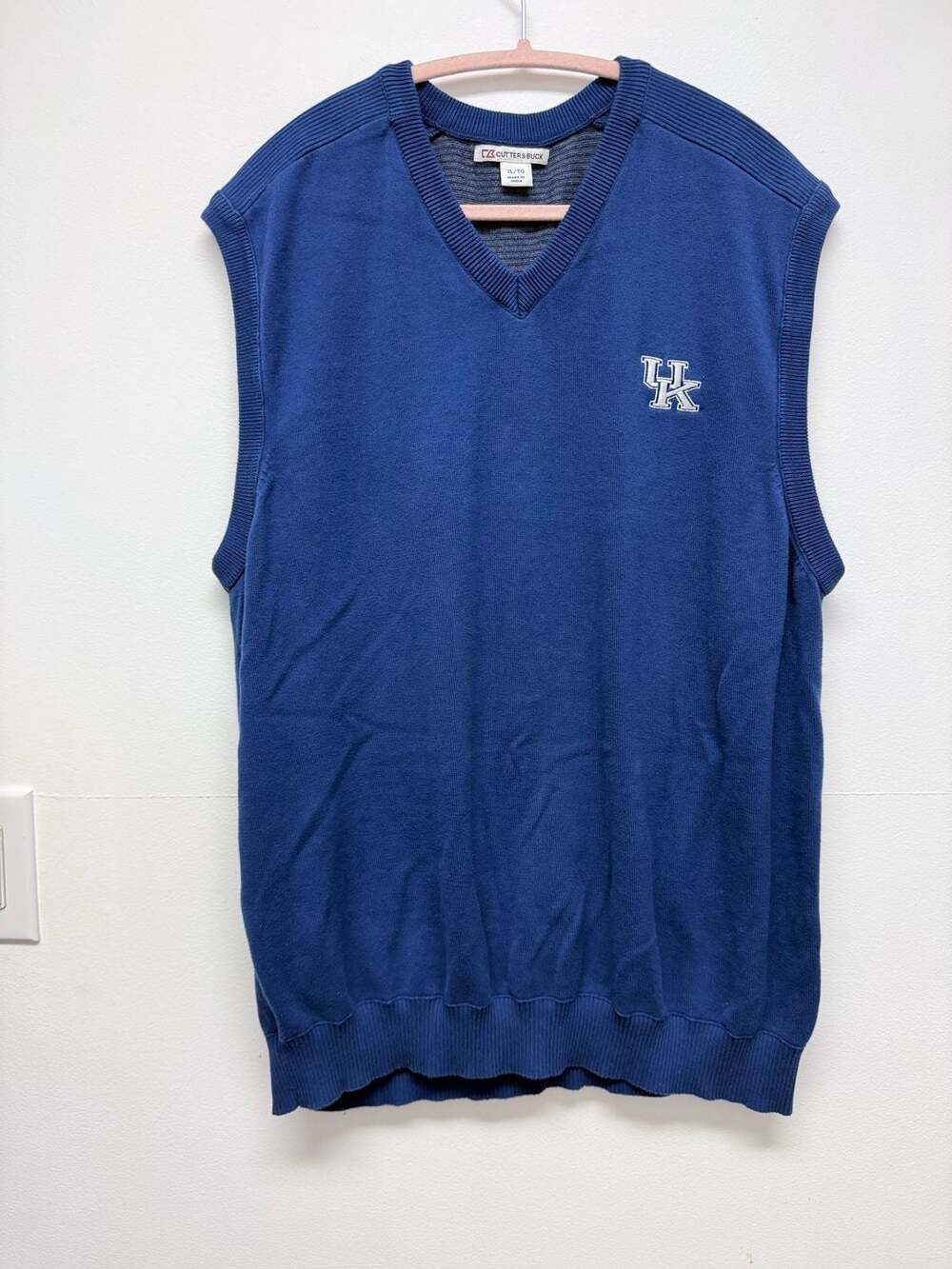 Cutter & Buck Kentucky Wildcats Sweater Vest XL Blue